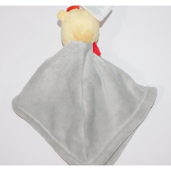 Disney Baby Winnie the Pooh Gray Red Security Blanket Nunu plush Lovey NEW w Tag - Picture 6 of 6